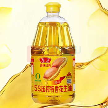 鲁花 香味经典5S压榨特香花生油 1.8L/桶