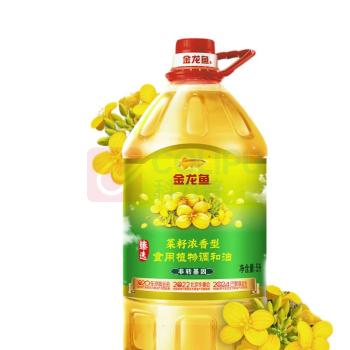 金龙鱼 臻选菜籽浓香型 食用植物调和油 5L/桶 (非转基因)