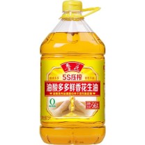 鲁花 油酸多多 5S压榨浓香花生油 5L/桶