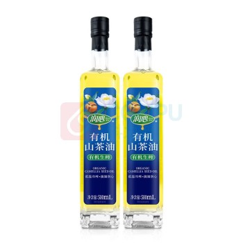 润心 有机生榨山茶油 500ml*2瓶/盒