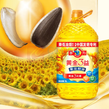 多力 MIGHTY 黄金3益葵花籽油 5L/桶