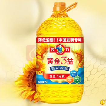 多力 MIGHTY 黄金3益葵花籽油 5L/桶