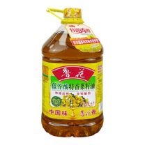鲁花 低芥酸特香菜籽油桶装食用油物理压榨 5L