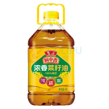 鲁花 厨中香浓香菜籽油 4L