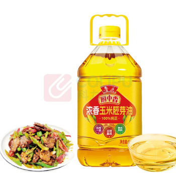 鲁花 厨中香浓香玉米胚芽油 4L
