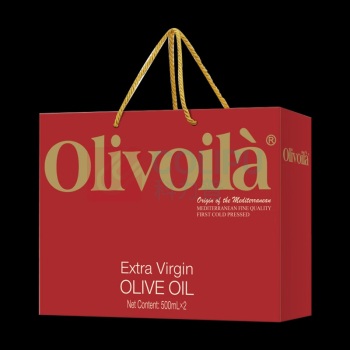 欧丽薇兰 Olivoila 特级初榨橄榄油 500ml*2瓶/盒 (红)