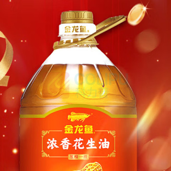 金龙鱼 压榨一级浓香花生油 4L/桶