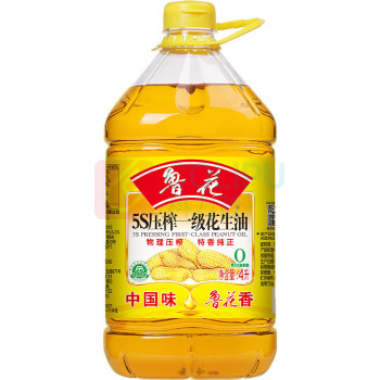 鲁花 5S压榨一级花生油 4L/桶 4桶/箱