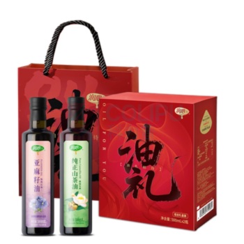 润心 亚麻籽油+纯正山茶油 500ml*2