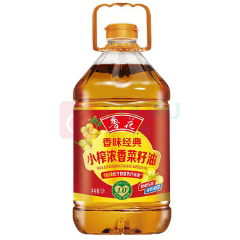 鲁花 食用油 小榨浓香菜籽油 5L