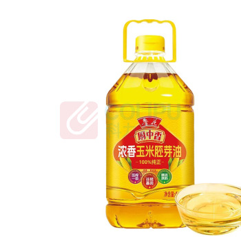 鲁花 食用油 厨中香浓香玉米胚芽油 4L