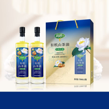 润心 有机山茶油礼盒装 750ml*2瓶/盒