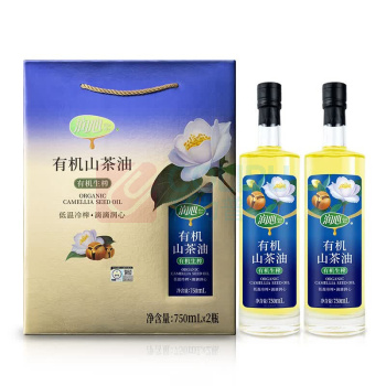 润心 有机山茶油礼盒装 750ml*2瓶/盒