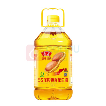 鲁花 香味经典 5S压榨 特香花生油 5L