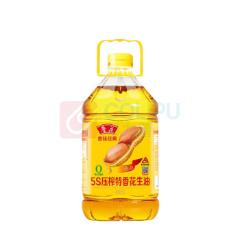 鲁花 香味经典 5S压榨 特香花生油 5L
