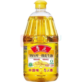 鲁花 5S压榨一级花生油 1.8L/桶
