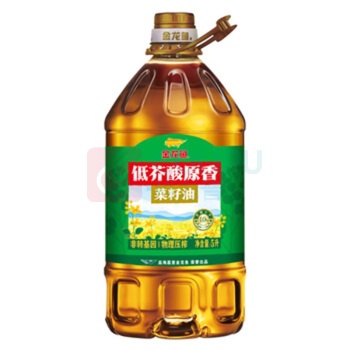 金龙鱼 低芥酸原香菜籽油 非转基因压榨一级 5L