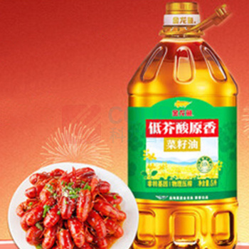 金龙鱼 低芥酸原香菜籽油 非转基因压榨一级 5L