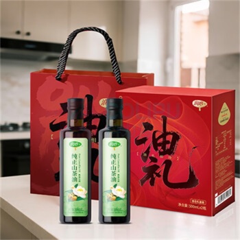 润心 纯正山茶油 礼盒装 500mL*2 (绿色)
