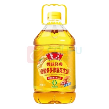 鲁花 香味经典油酸多多浓香花生油 5L/桶
