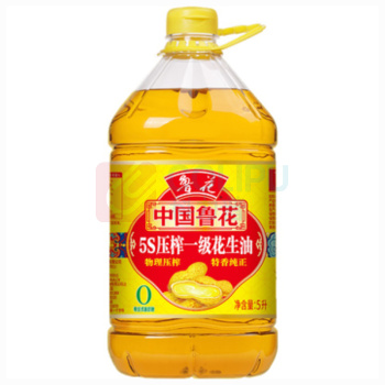 鲁花 花生油 5S 5L 压榨一级花生油