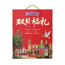 贝蒂斯 BETIS 双贝福礼礼盒 500ML*2 特级初榨橄榄油500ML+有机亚麻油500ML