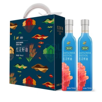 中粮福临门 营养家红花籽油礼盒 750ml*2/盒