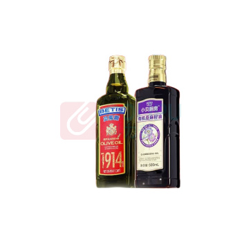 贝蒂斯 BETIS 特级初榨橄榄油+有机亚麻籽油礼盒装 500ml*2瓶/盒