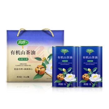 润心 有机生榨山茶油 1L*2