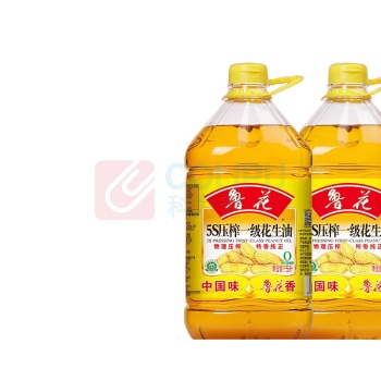 鲁花 5S压榨一级花生油 5L*2桶/组