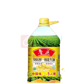 鲁花 5S压榨一级花生油 5L*2桶/组