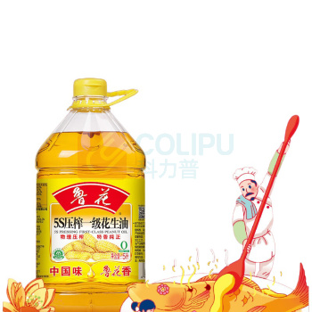 鲁花 5S压榨一级花生油 5L*2桶/组