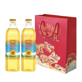 金龙鱼 健健康康压榨一级 葵花籽油礼盒 900ml*2