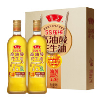 鲁花 5S 物理压榨高油酸花生油礼盒 750ml*2瓶