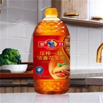 多力 MIGHTY 花生油压榨一级 压榨花生油 900ml*2