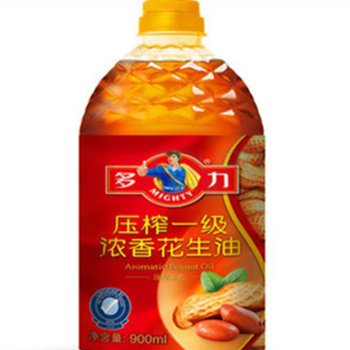 多力 MIGHTY 花生油压榨一级 压榨花生油 900ml*2