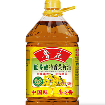 鲁花 低芥酸特香菜籽油 5L/桶 (非转基因)