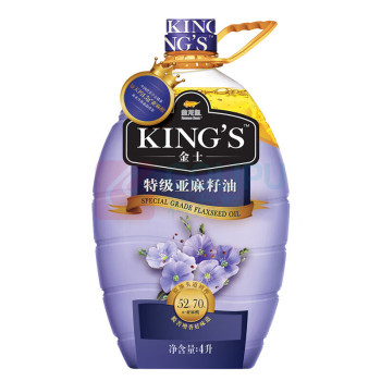 金龙鱼 KING'S特级亚麻籽油 4L/桶
