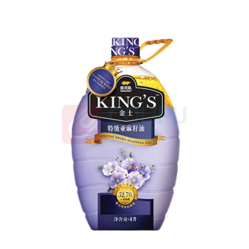 金龙鱼 KING'S特级亚麻籽油 4L/桶