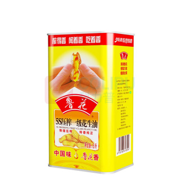 鲁花 5S压榨一级花生油5L铁罐装 5S