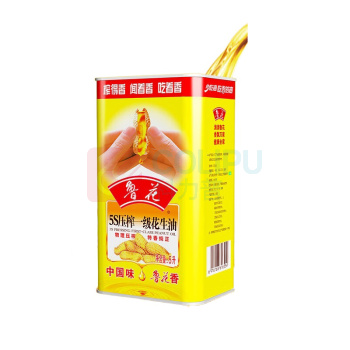 鲁花 5S压榨一级花生油5L铁罐装 5S