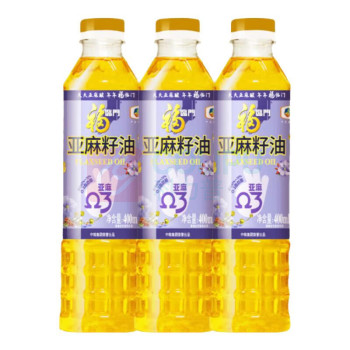 福临门 亚麻籽油 400ml*3