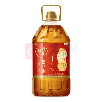 福临门 福至心礼压榨一级花生油 5L/桶