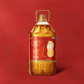 福临门 福至心礼压榨一级花生油 5L/桶