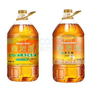 金龙鱼 压榨一级特香油酸多花生油 5L/桶 4桶/箱
