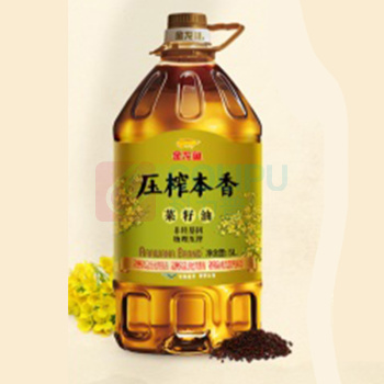 金龙鱼 菜籽油 压榨本香菜籽油 5L 
