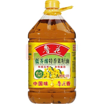 鲁花 食用油 低芥酸特香菜籽油 5L非转基因 物理压榨 5L