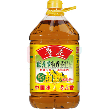 鲁花 食用油 低芥酸特香菜籽油 5L非转基因 物理压榨 5L