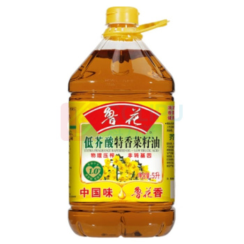 鲁花 食用油 低芥酸特香菜籽油 5L非转基因 物理压榨 5L