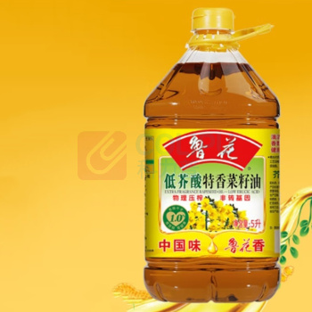 鲁花 食用油 低芥酸特香菜籽油 5L非转基因 物理压榨 5L
